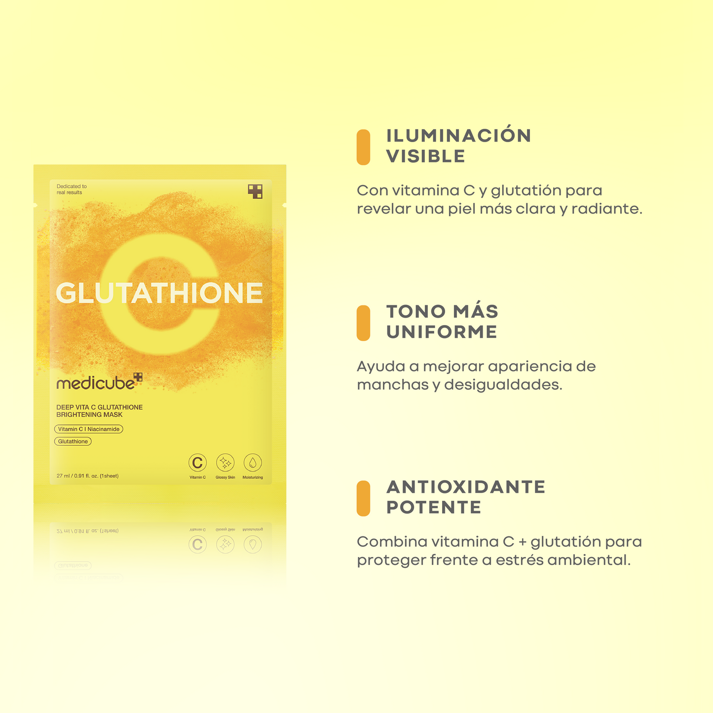 Mascarilla Iluminadora con Vitamina C y Glutatión Deep Vita C