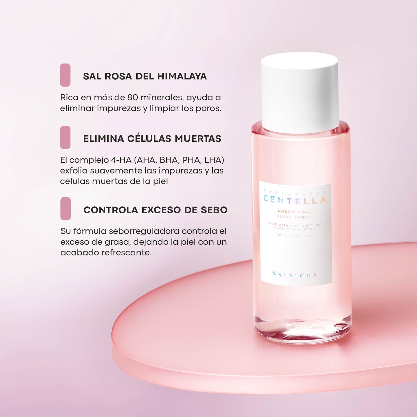 Madagascar Centella Tónico Clarificante Minimizador de Poros 210 ml