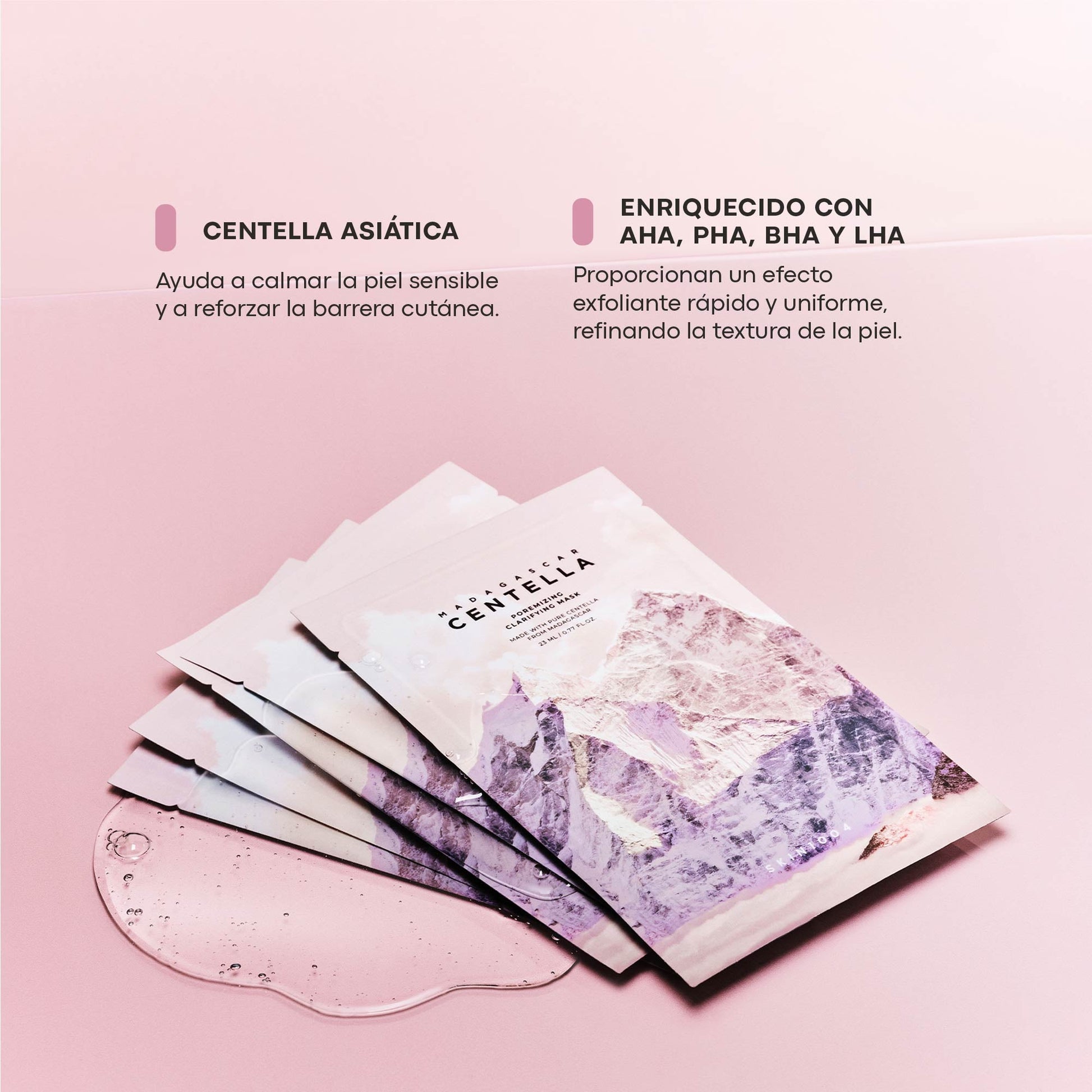 Madagascar Centella Mascarilla Clarificante Minimizadora de Poros 23 ml 5 pzs.