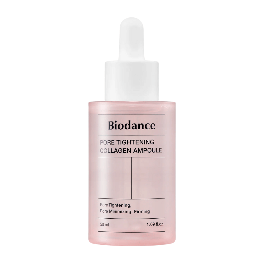 
Biodance Pore Tightening Collagen Ampoule, 50 ml, es una ampolla concentrada que reafirma la piel, minimiza los poros y mejora la elasticidad. Enriquecida con colágeno para fortalecer la estructura de la piel y proporcionar una piel más suave y firme. Perfecta para el uso diario.