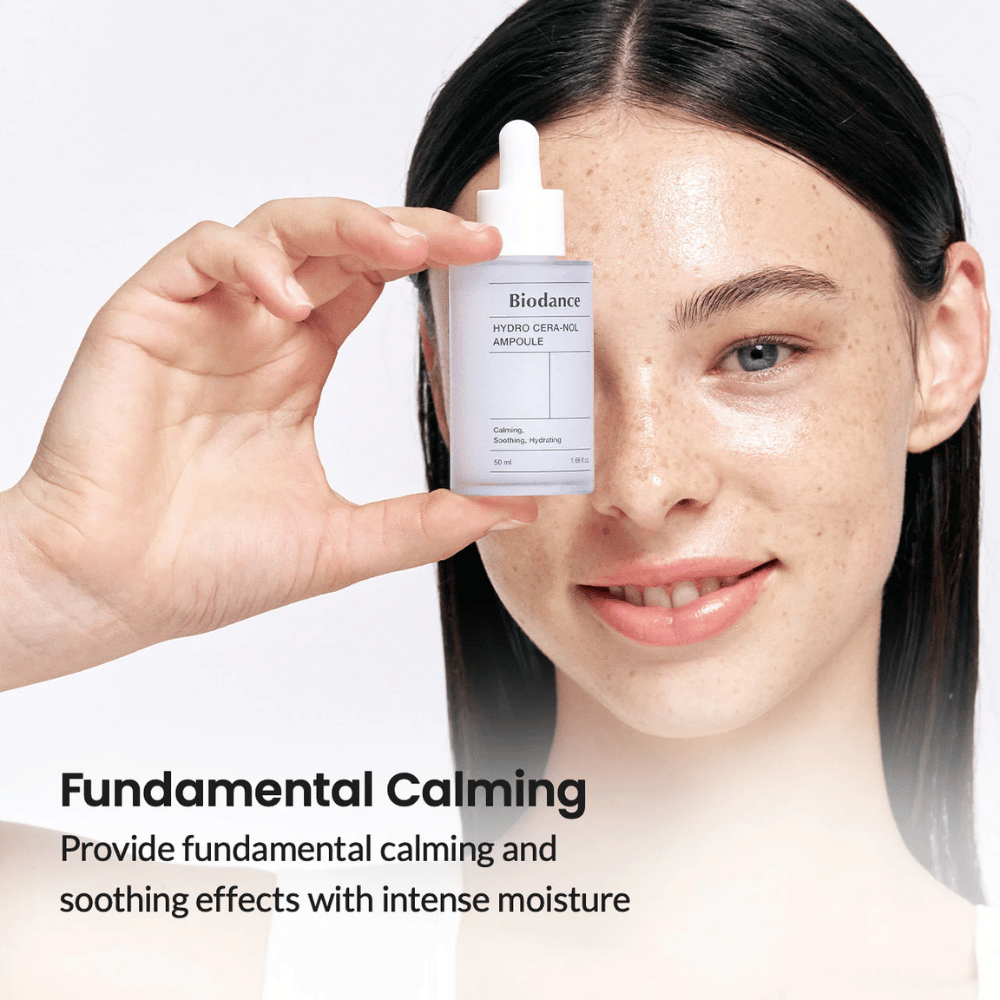 Biodance Hydro Cera-Nol Ampoule – Hidratación calmante e intensa.

💧 Hidratación profunda – Previene la sequedad y fortalece la barrera de humedad de la piel.
🌿 Efecto calmante – Reduce la irritación y el enrojecimiento para pieles sensibles.
🛡️ Protege la piel – Mejora la elasticidad y fortalece la barrera cutánea.

¡Perfecto para una piel equilibrada, hidratada y radiante!