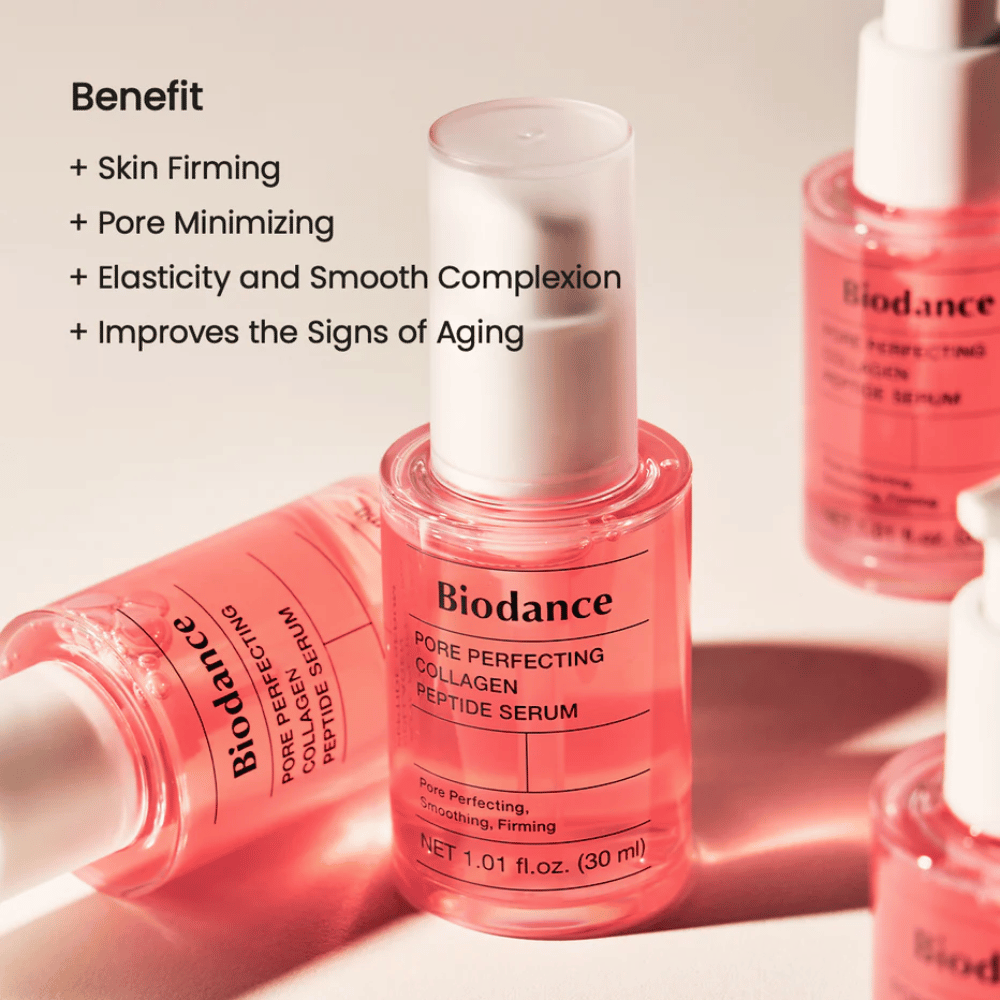 Biodance Pore Perfecting Collagen Peptide Serum 30 ml – suero facial reafirmante y para reducir poros.