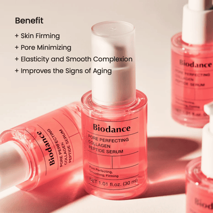 Biodance Pore Perfecting Collagen Peptide Serum 30 ml – suero facial reafirmante y para reducir poros.