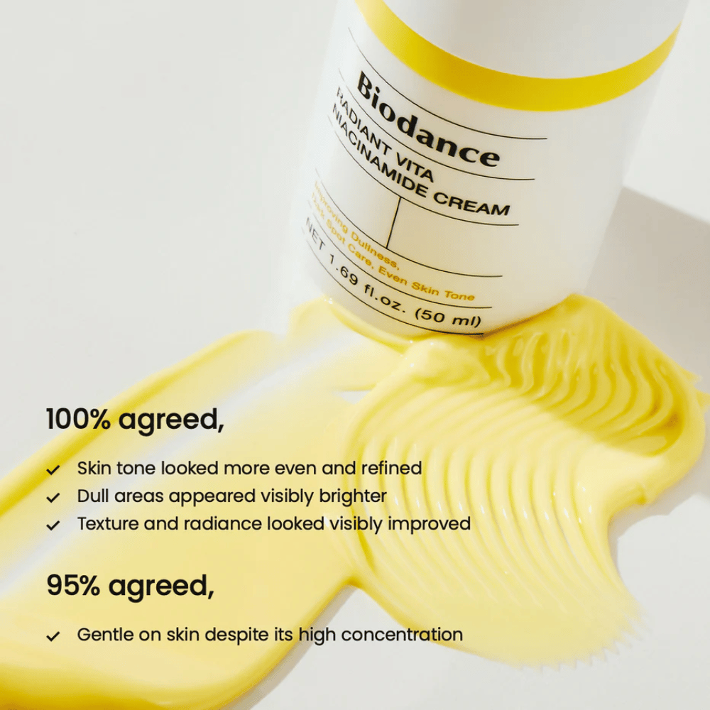 Biodance Radiant Vita Niacinamide Cream clínicamente probado – piel más clara y tono de piel más uniforme